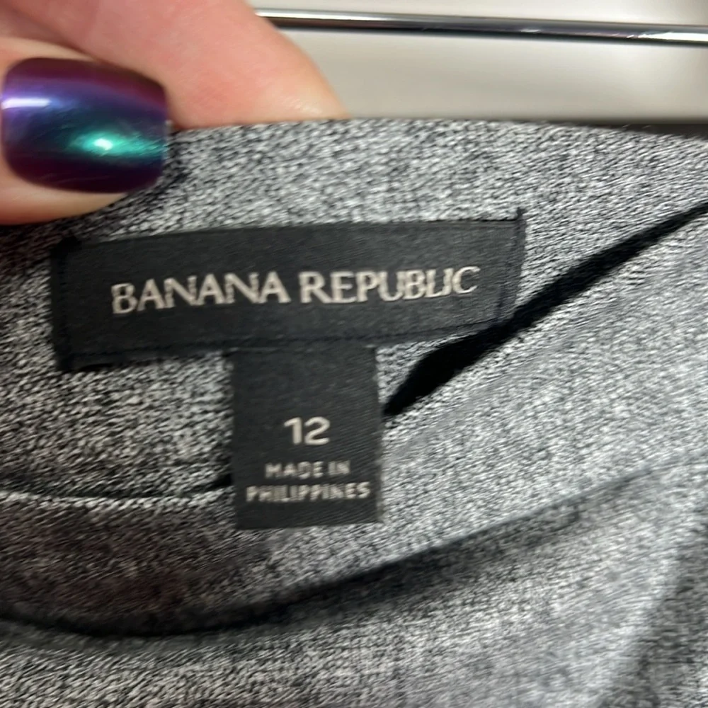 Banana Republic Zipper Stretch Pencil Skirt Size 12 Heather Gray - Picture 4 of 8